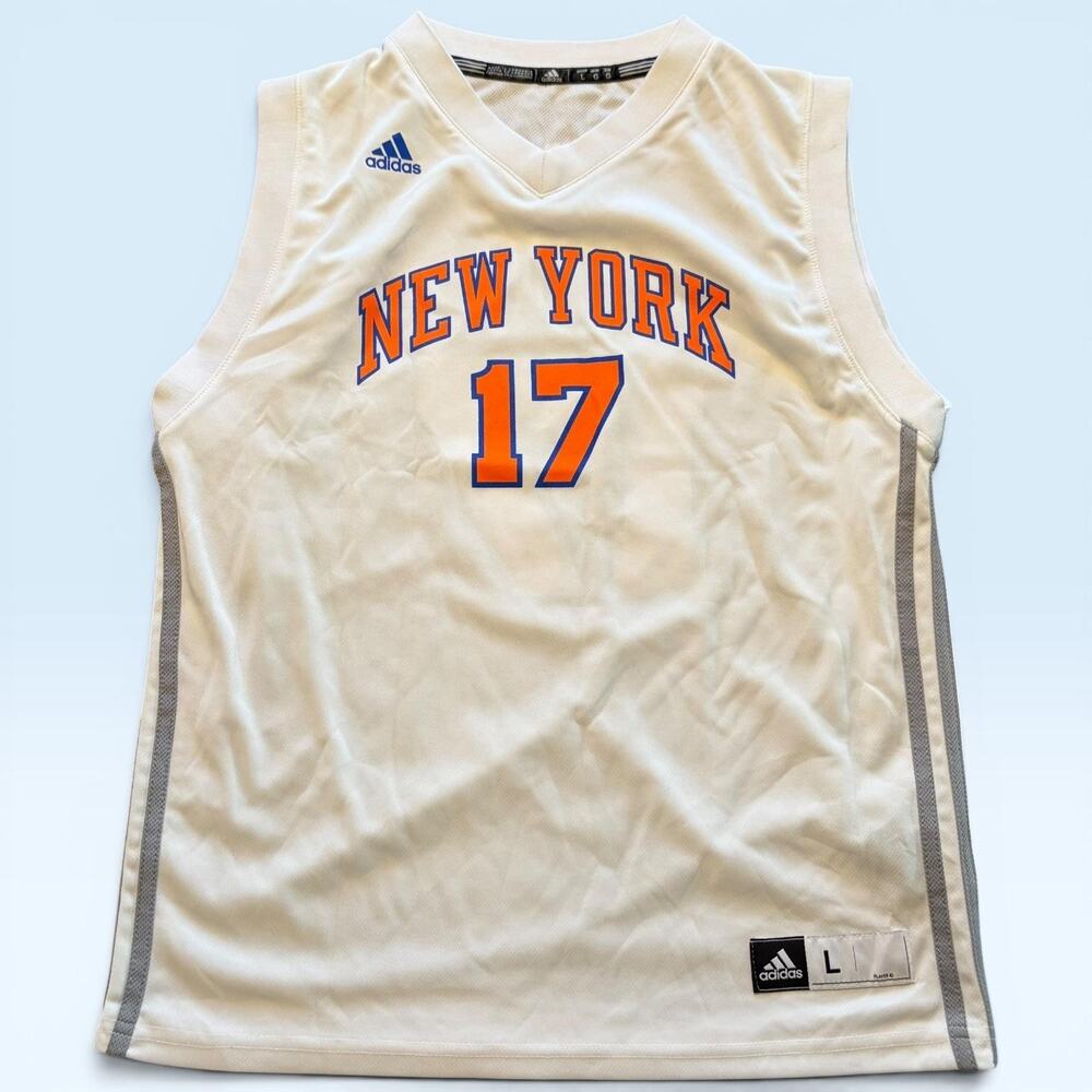 New York Knicks Jersey Boys Large White NBA Basketball Jeremy Lin 17 Adidas